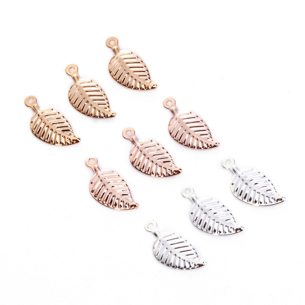 Mini Leaf Pendant Accessories for DIY Necklaces & Bracelets, 6x13mm, Handmade Adornments