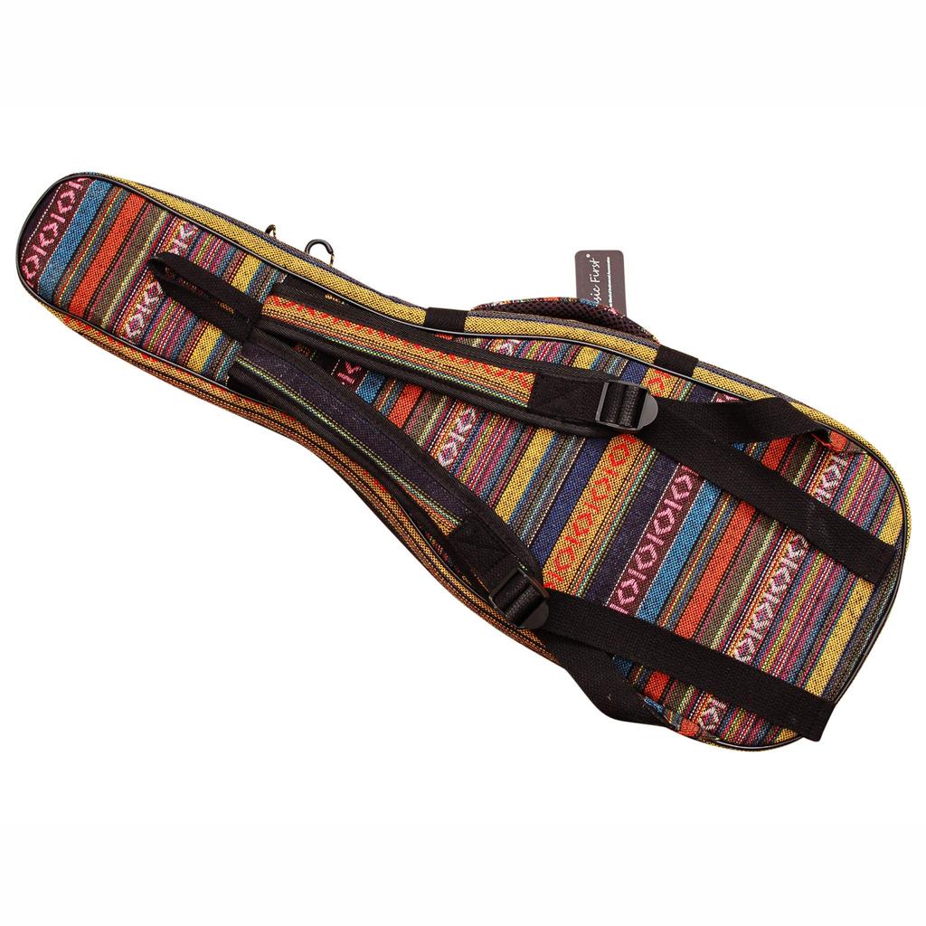 MUSIC FIRST Original Design 15mm Thick Country Style Baritone Ukulele Bag, Ukulele Case (30-31 inches)