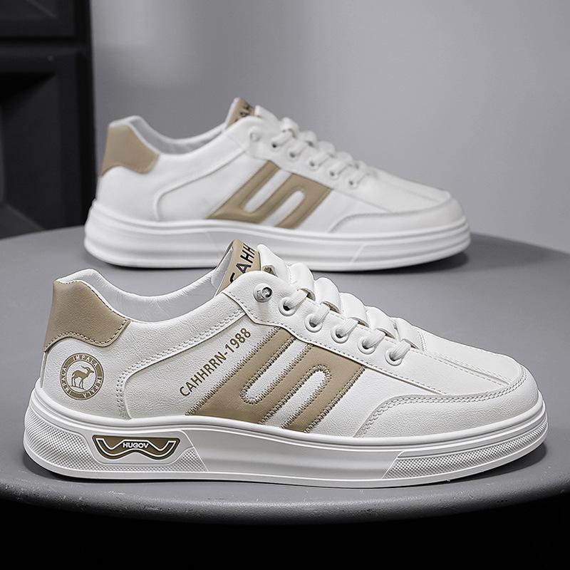 Men's shoes 2025 new spring trend versatile casual one-pedal men's board shoes non-slip soft-soled work white shoes