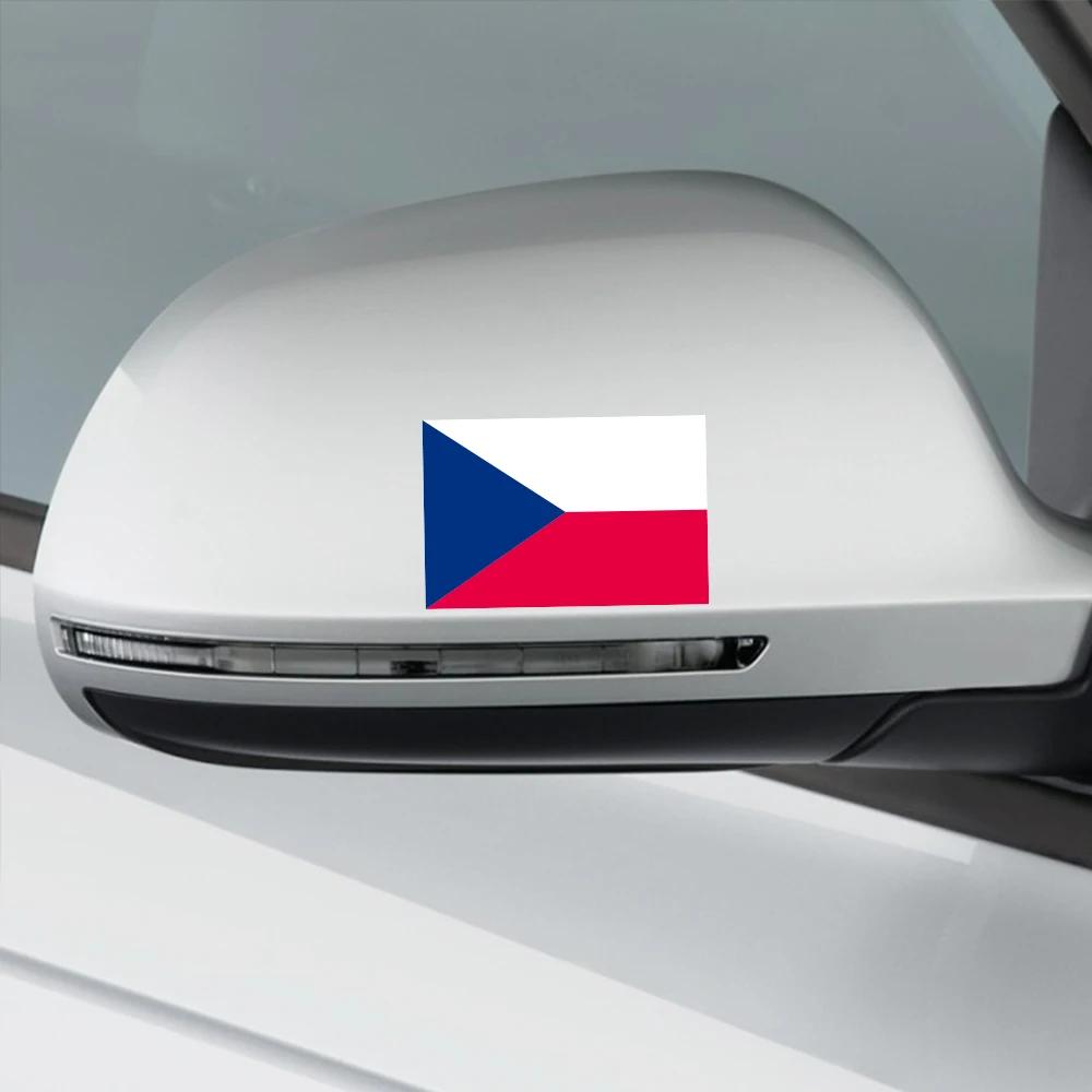 3Pcs Czech Flag Sticker Car DIY Vinyl Decals Czekh Republic Motorcycle Accessories For Skoda Comic Octavia Kroc Kodiaq Superb