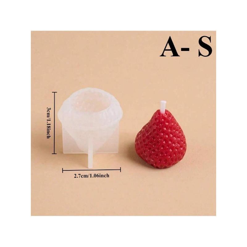 

Strawberry Silicone Candle Mold 3D Fruit Craft DIY Baking Resin Chocolate Fondant Decorative Molds Handmade Party Supplies