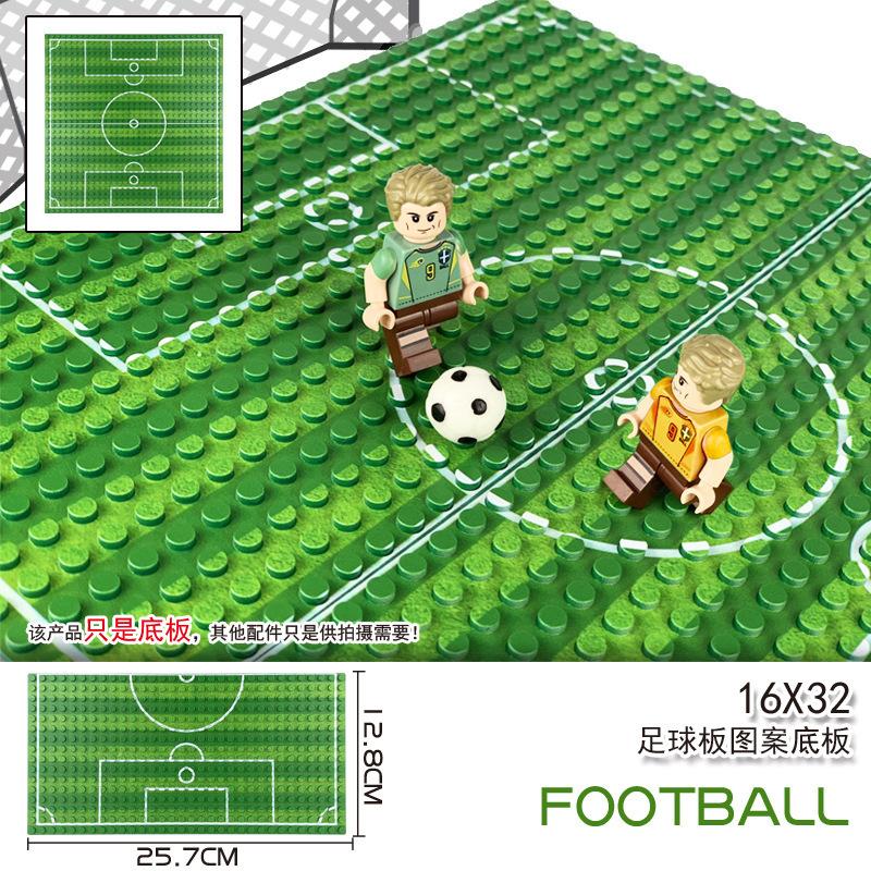 Sports Department Minifigures Small Particles Mosaic Building Block Toy Doll Basketball Football Baseplate Accessories