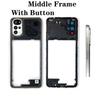For Motorola Moto G22 Middle Frame Housing Bezel With Side Button
