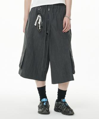 NODE LABS Dev:11 Wide Bermuda Shorts_Charcoal