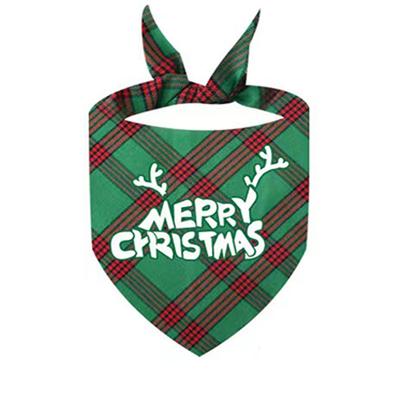 New Christmas Pet Triangle Towel European and American Polyester Dog Scarf Saliva Towel Cat Scarf Bib Supplies