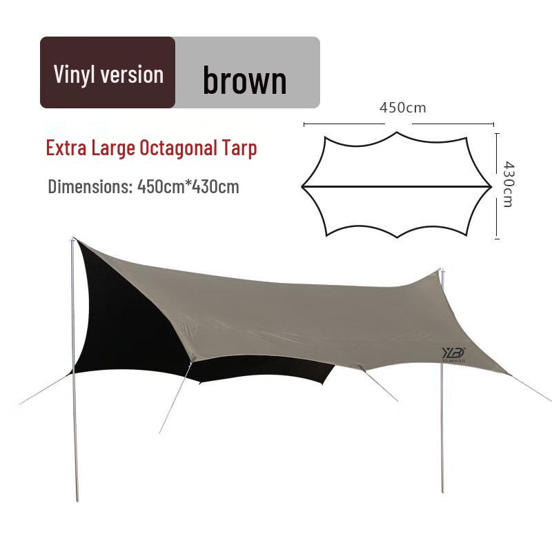KarLot Octagonal Blackout Camping Tarp