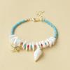 Handmade Seashell & Crushed Stone Bracelet with Lobster Clasp - Perfect Summer Travel Souvenir