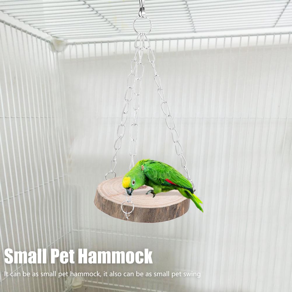 Wooden Small Pet Hammock Hanging Bed Swing Safe Toy for Hamster Bird ParrotS