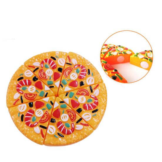 Pretend Play Toy Fake Pizza Toy Cuttable Kitchen Food Toy for Childrens Chef Role Playing Game