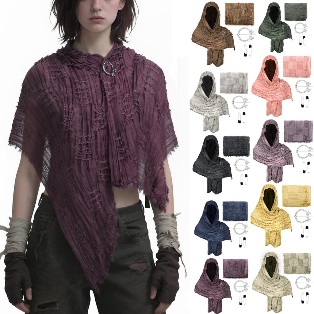 Dames Shawl Wrap van Katoen Linnen met Franjes voor Alle Casual Kleding