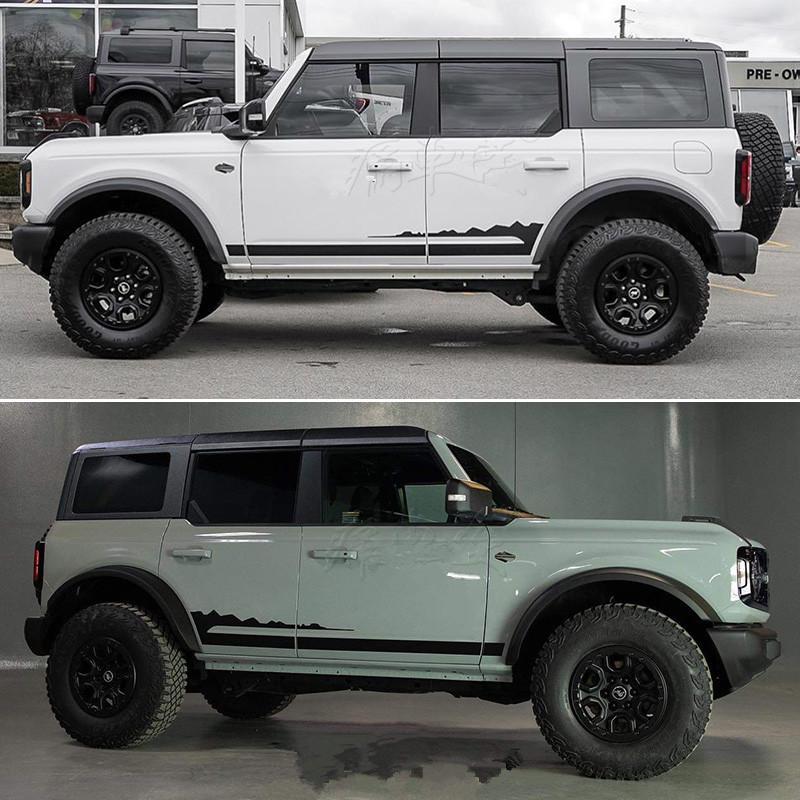 Bronco Wild Horse Car Stickers: Hood and Side Skirt Decals for Modified Decoration