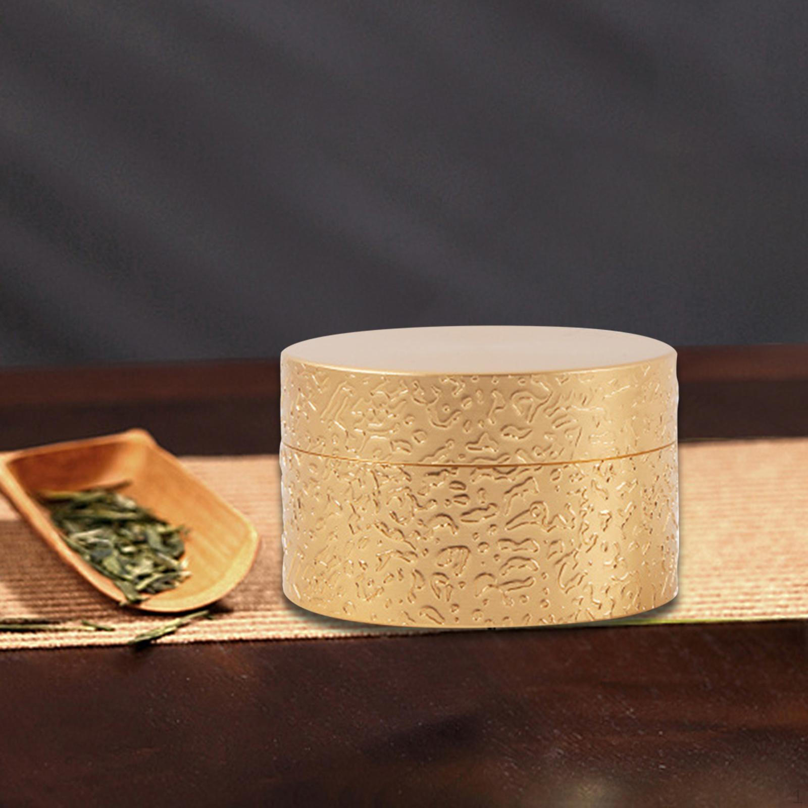 

Жестяная банка для листового чая, герметичная, 60 мл, водостойкая, многофункциональная, с золотой