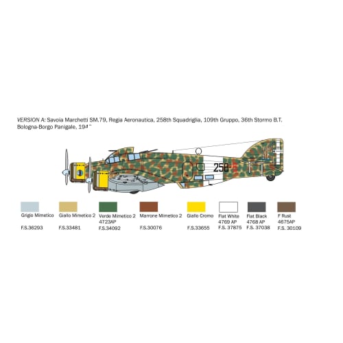 Italeri 1:72 - SM.79 Savoia-Marchetti
