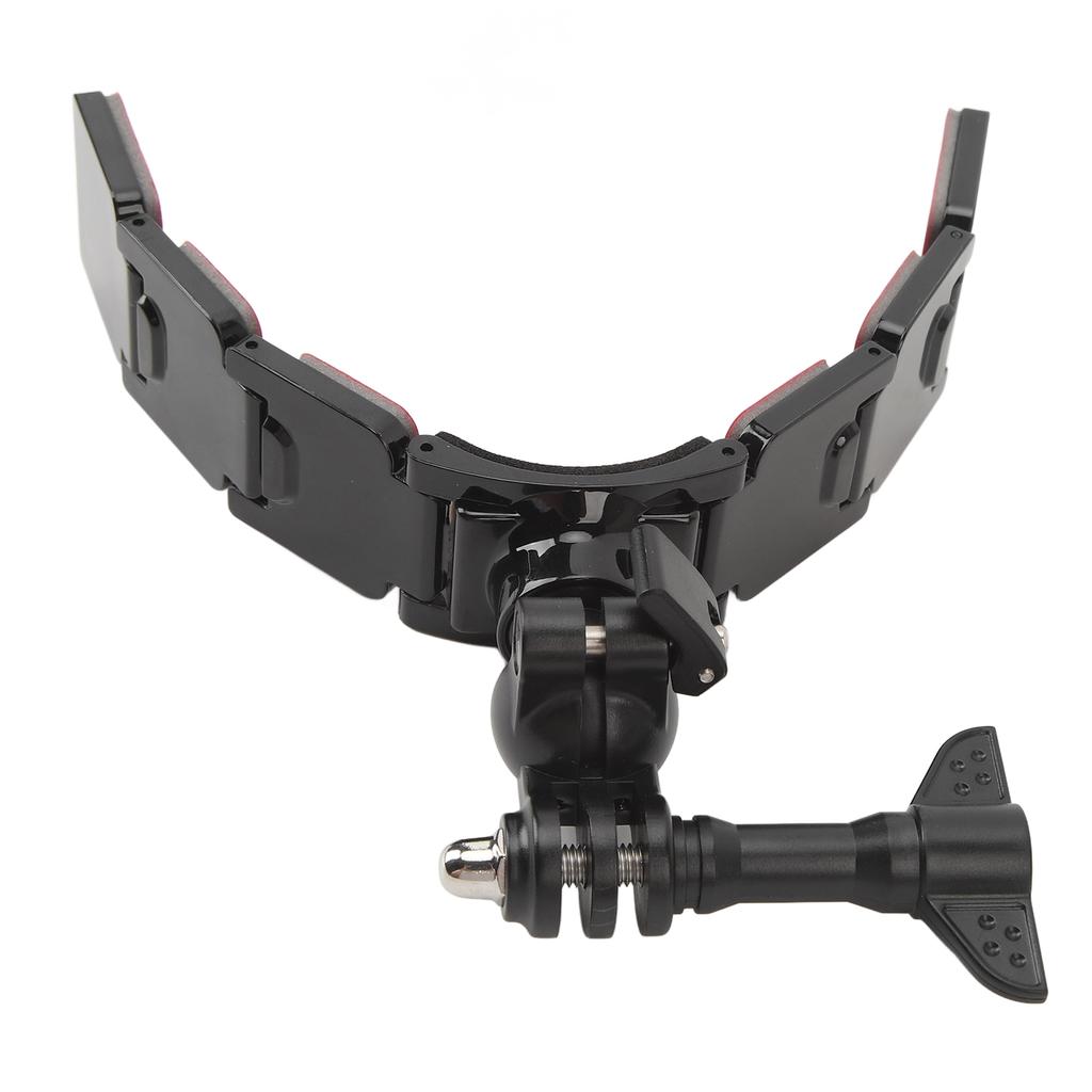Motorcycle Helmet Chin Mount for Action Camera 3 Sections Detachable Double Sided Ddhesive 360 Degree Rotation