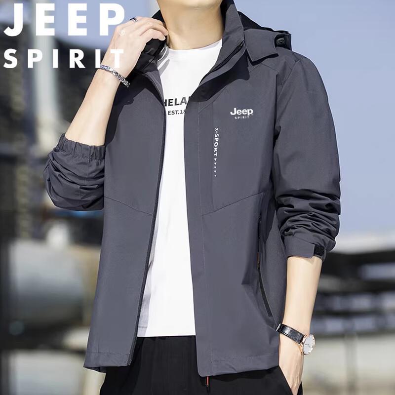 JEEP SPIRIT Men's Windproof Waterproof Casual Jacket