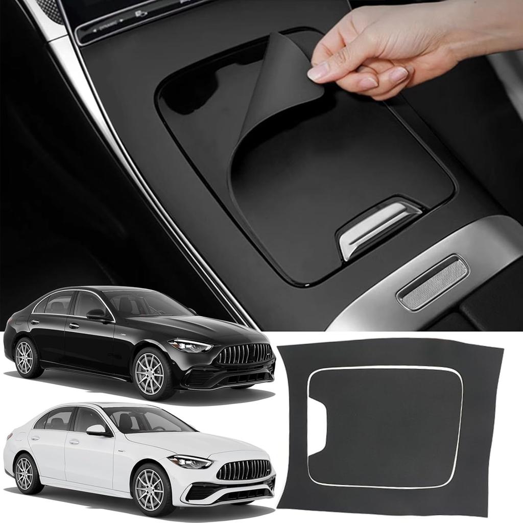 Car Center Console Gear Shift Panel Protector Cover Silicone Sticker Interior Washable Wrap Kit Fit for Mercedes-Benz W206 C-Class C300 C260 C200 AMG