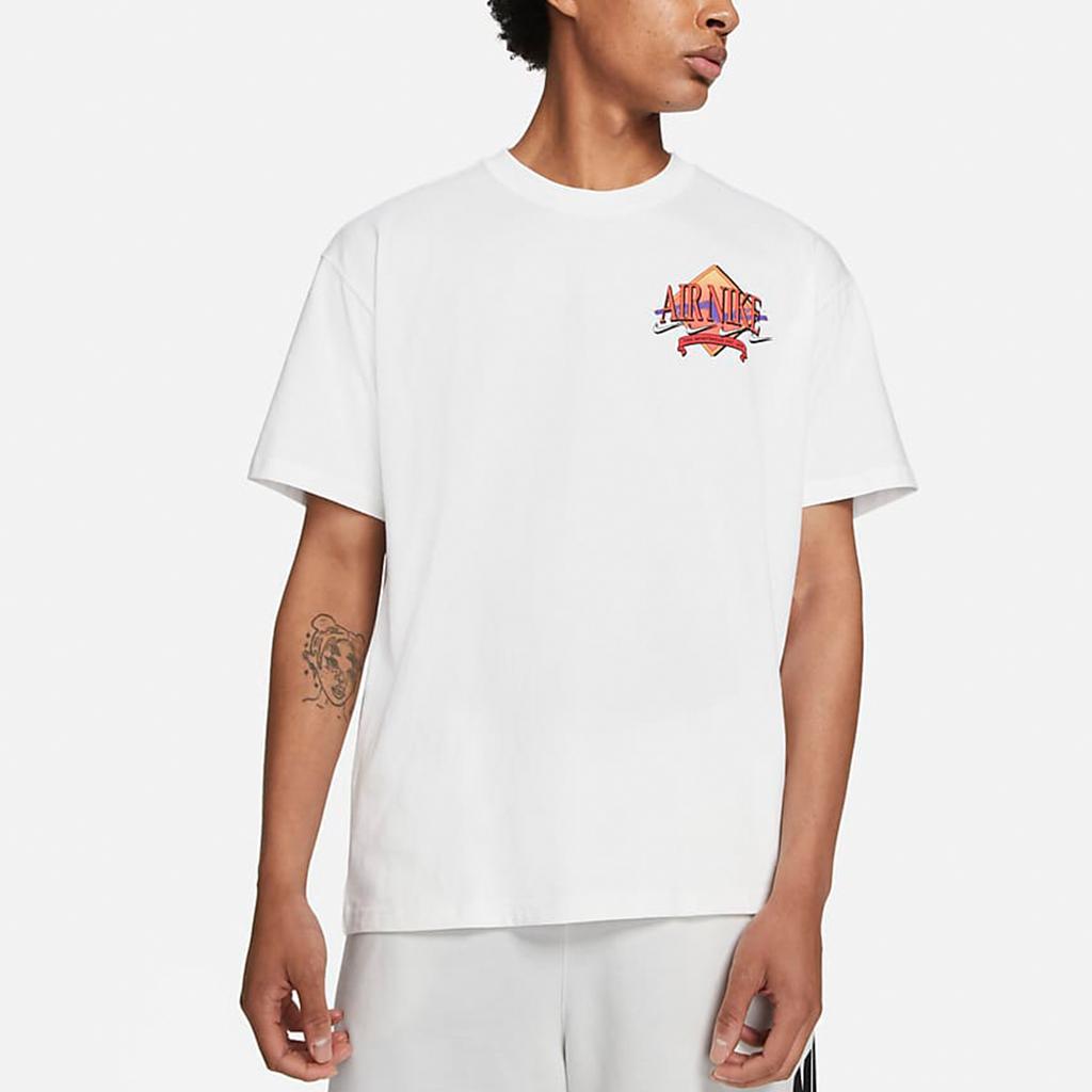 Nike Sportliches T-Shirt mit Rundhalsausschnitt und Air-Logo-Print für Herren, Weiß, DD1377-100