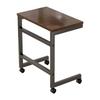 End Table Furniture Practical C Shaped TV Tray for Bedside Small Space Proch Brown