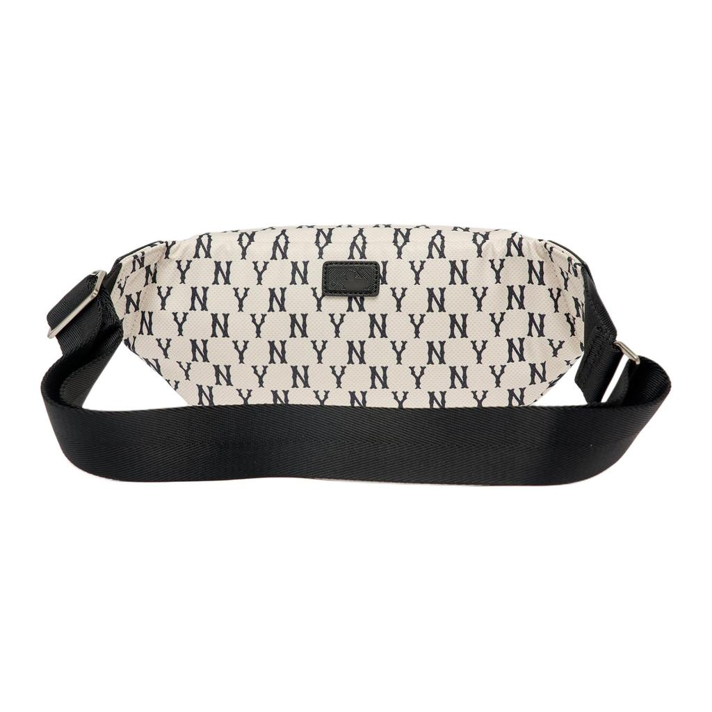 New MLB Monogram Collection Polyester Combo Bag Fanny Pack Regular Unisex Black White 3AHSM012N-50CRD