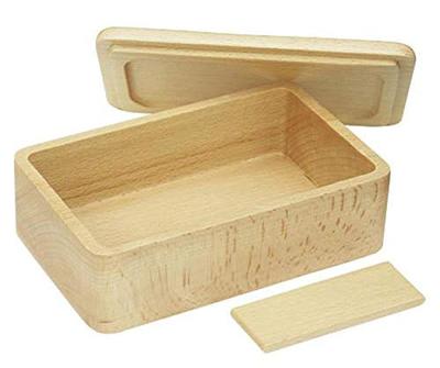 Alphax Pojemnik na lunch Drewnopodobny 16 x x cm Bukowy Pusty Długi Kwadratowy Bento 905110 10.3 5.7