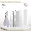 6-Piece Nail Care Set: Oblique Nail Clippers, Nail Scissors, Ingrown Nail Cuticle Nippers, Large Opening Clippers
