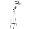 Anhua Gunmetal Gray Brass Piano Key Shower Faucet Set