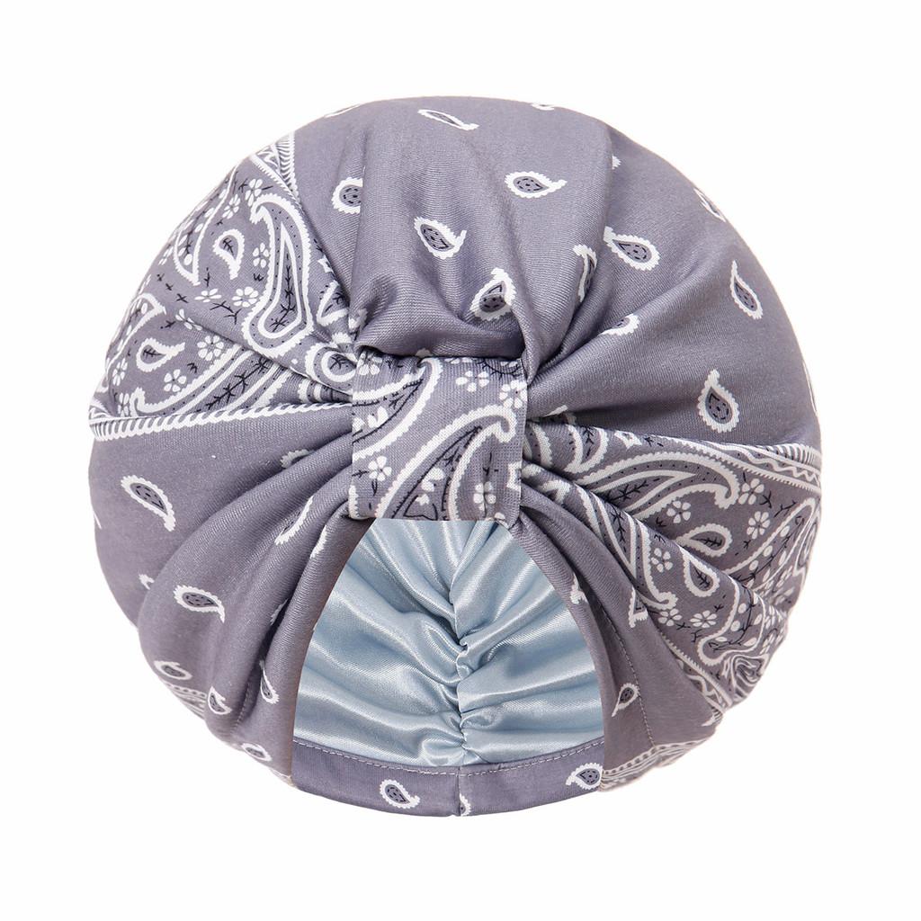 Bohemian Cashew Flower Headscarf Summer Warmth Satin Headgear For Women