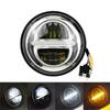 A44Z-Retro Motorcycle 5.75 Inch LED Headlight Headlamp For  Headlight Daytime Turn Signal Modification Light