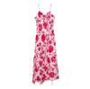 European and American Style, New Women's Clothing, Foreign Style Classic Printing Underwear-style Midi Suspender Dress