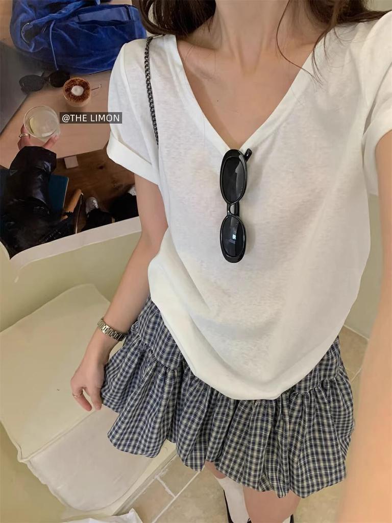 Autumn 2025 Women's Plaid Ruffle A-Line High Waist Slimming Short Skirt, Anti-Exposure