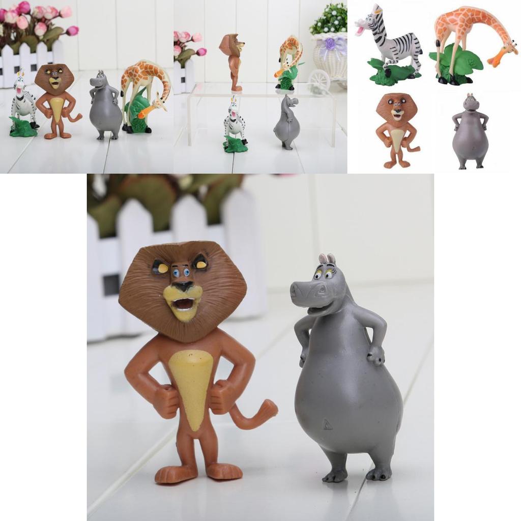 Collectible Madagascar Movie Action Figures Mini Dolls For Collection And Decoration Safe Material