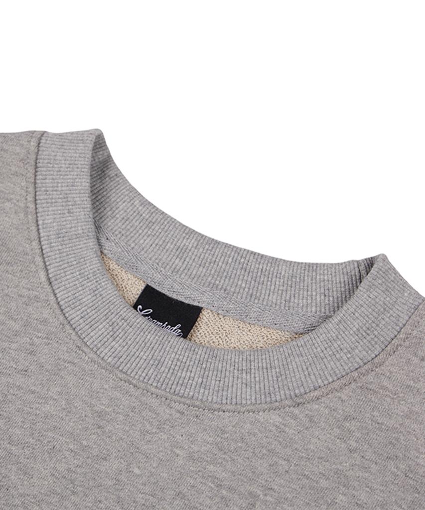 CREAM SODA LAB Lovely Gray Black Crop Sweatshirt
