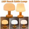 Lampe de Table LED Style Champignon Moderne Rechargeable par USB Contrôle Tactile Rétro Gradation Continue Veilleuse Décoration de Maison Ornement Chaud
