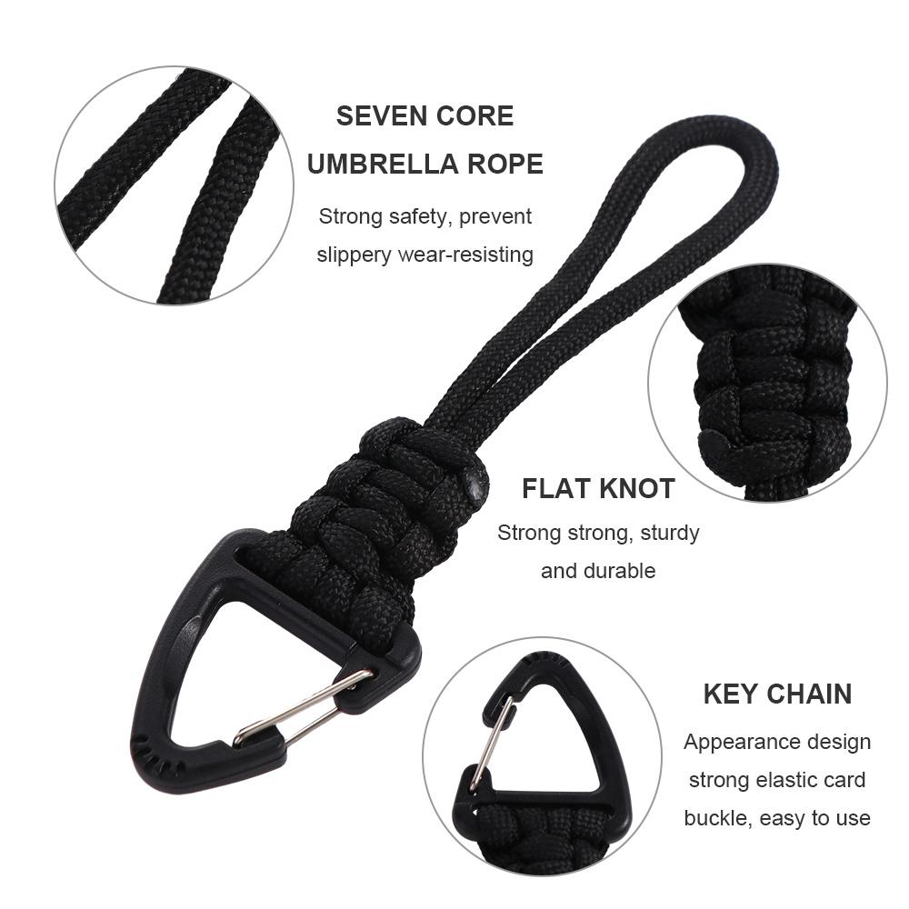 Anti-Loss Wrist Rope Nylon Lanyard Woven Paracord Keychain Backpack Key Ring Hand-Woven Starp