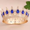 Crown Adult Princess Crown Tiara Bride Wedding Gold Diamond Queen Birthday Party Crown