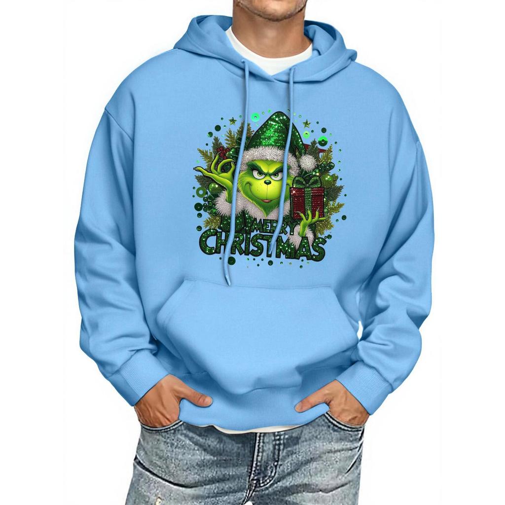 Herre Print Hettegenser Langermet Casual Pullover Hettegenser Hettegenser