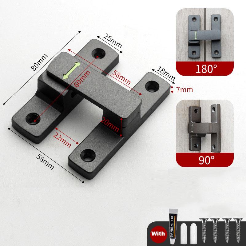 

Защелка ночного видения с ригелем для раздвижных дверей, установка без сверления, накладной монтаж, безопасность для ванной комнаты и спальни, винтажный стиль серый