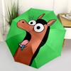 1pc Horse Expression Automatic Folding Umbrella Automatic Open/Close, 8-Rib Durable Frame, Compact Travel Umbrella Suitable032