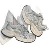 Platform-soled Dad Shoes Women's 2025 Autumn New Mesh Breathable Versatile Height-increasing Casual Sports Shoes Lightweight Running Shoes