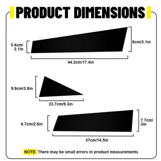 8PCS Gloss Black Pillar Posts For 2014-2020 Nissan Rogue Door Trim Piano Cover