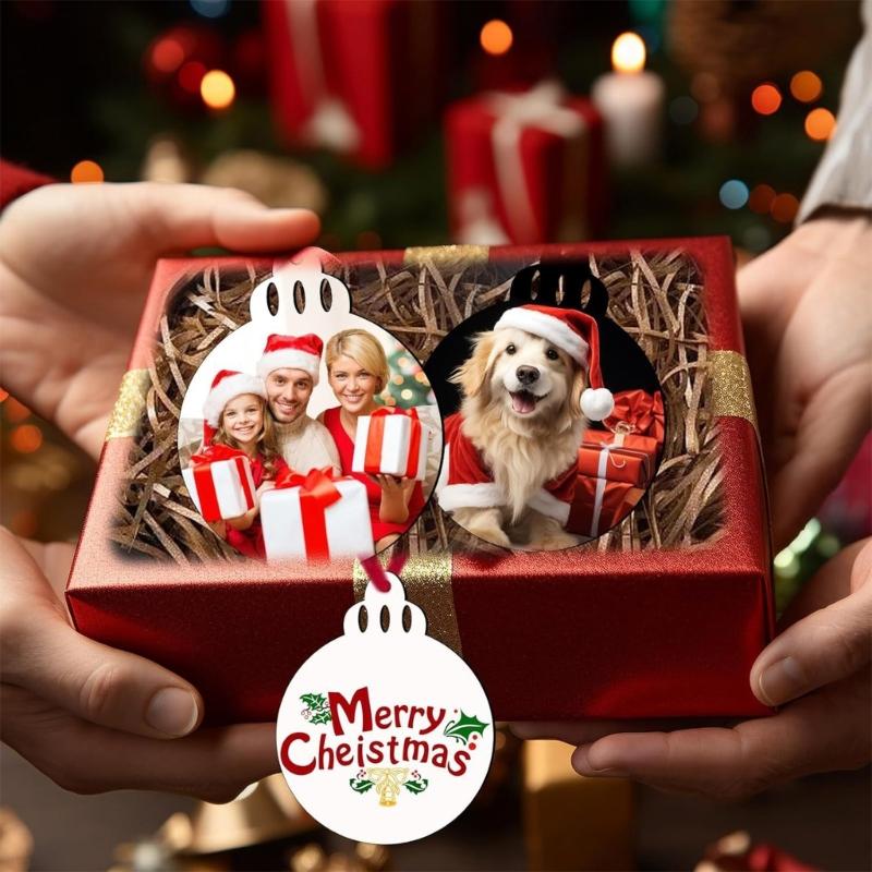 20Pieces Sublimatable Acrylic Christmas Decorations Blank Ornaments for Holiday Crafting Acrylic Crafting Accessories