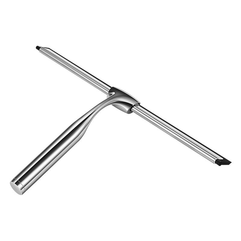 Stainless Steel Silicone Window Squeegee - Ideal for Cleaning Glass in Bathrooms, Restaurants, and Hotels.
