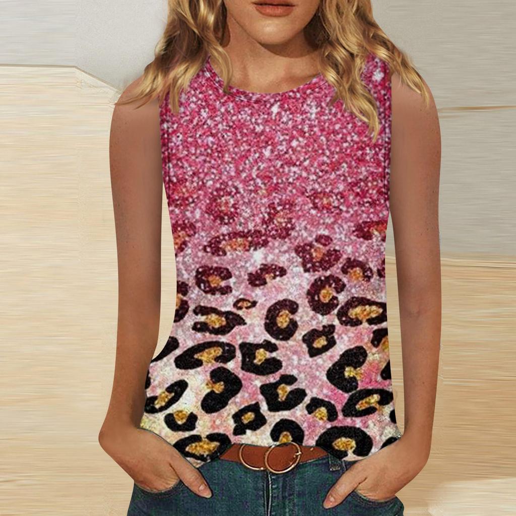 Women's Casual Tunic Tops To Wear With Leggings Sleeveless Summer Shirts Flowy Tanks Blouses