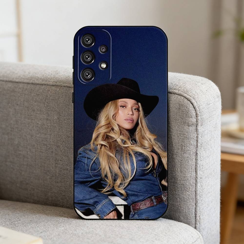 S-Singer B-Beyonce Phone Case For Samsung S25,S24,S21,S22,S23,S30,Ultra,S20,Plus,Fe,Note,10,9,5G Black Cover