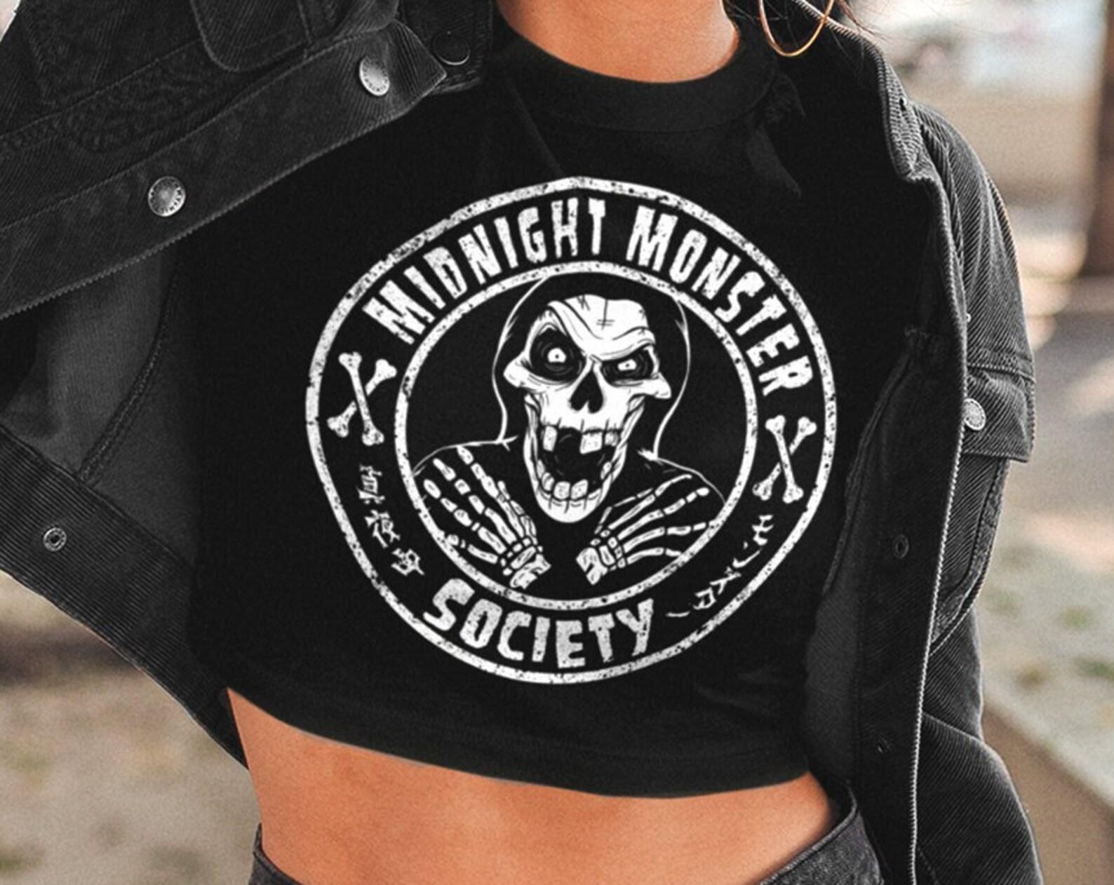 Midnight Monster Society, Skeleton Fiend Crop Top M