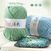 1.5MM Glitter Hollow Cotton Yarn Soft Thick Crocheting Knitting Yarn Handmade Crafts Pure Color Crochet Thread Skeins Beginners Knitting Lovers Gift