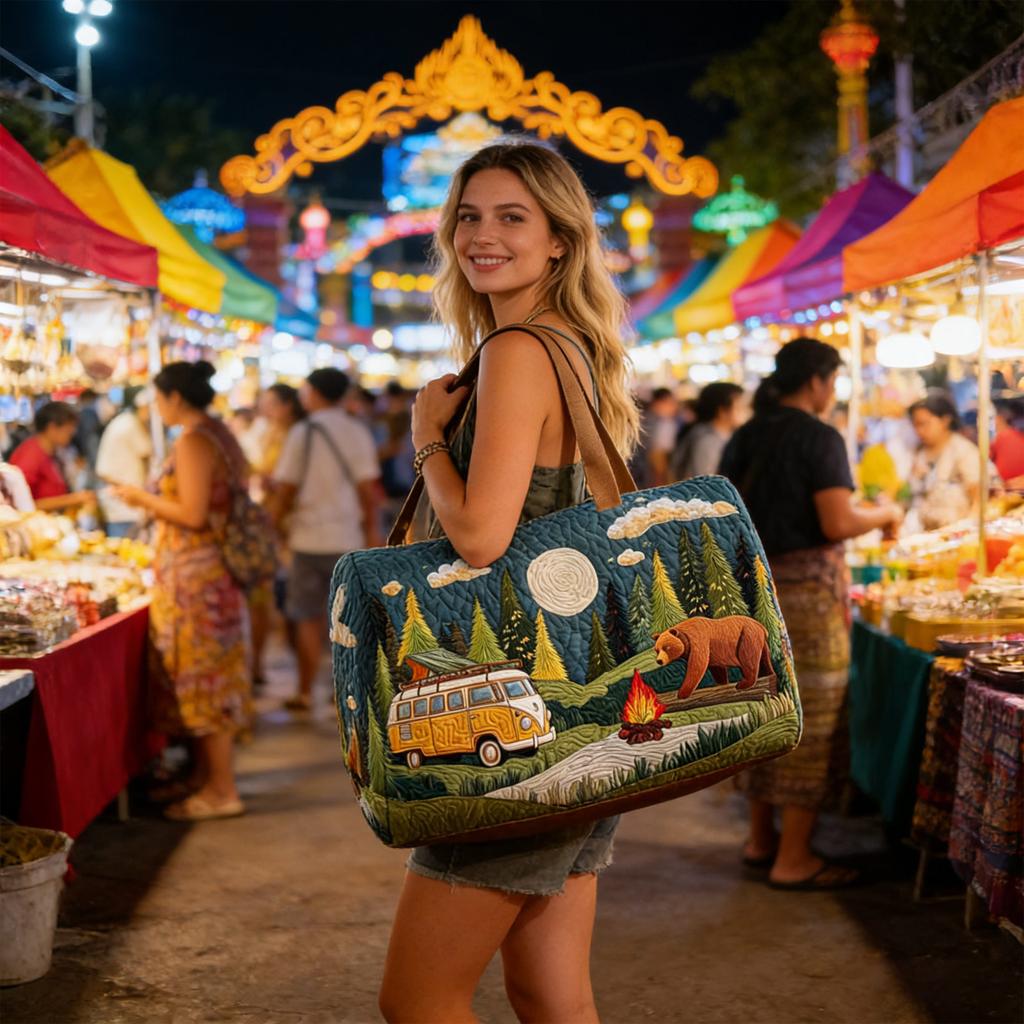 3D Chicken Series Quilted Pleated Cotton Travel Bag Fashion Printed Ladies Yoga Bag Handbag