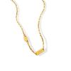 Korean Style Summer Cutout Double Pendant Collarbone Necklace, Titanium Steel with 18K Gold Plating P569