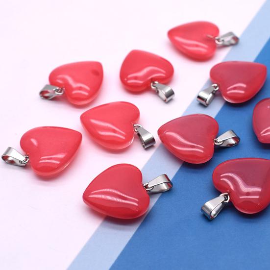 Heart Shape Pendant Necklace Charm 20mm Love Heart Shaped Pendant Jewelry Accessory for DIY Crafts Necklaces Bracelets Key Chains