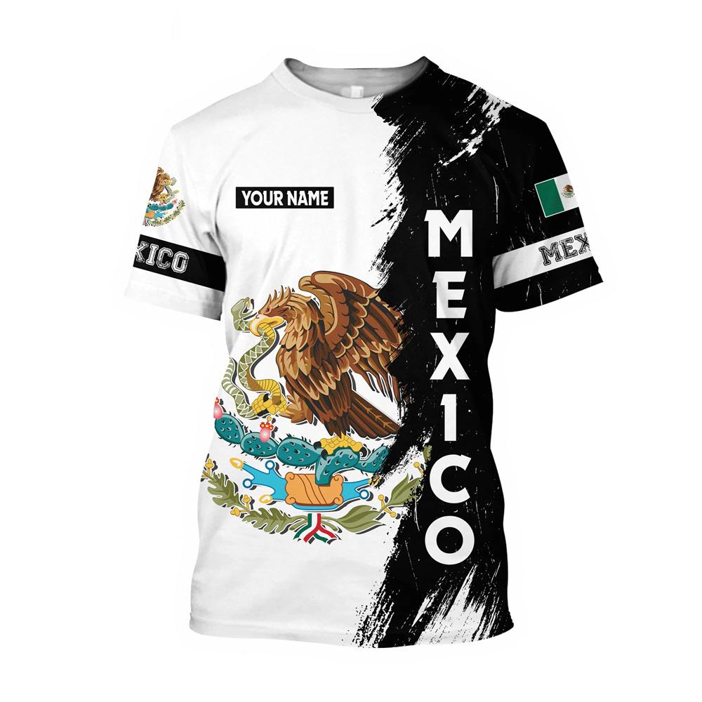 Mexico National Flag Printed Summer Men's O-Neck T-Shirts Casual Short Sleeve Oversized Pullover Fashion Streetwear Men Clothing